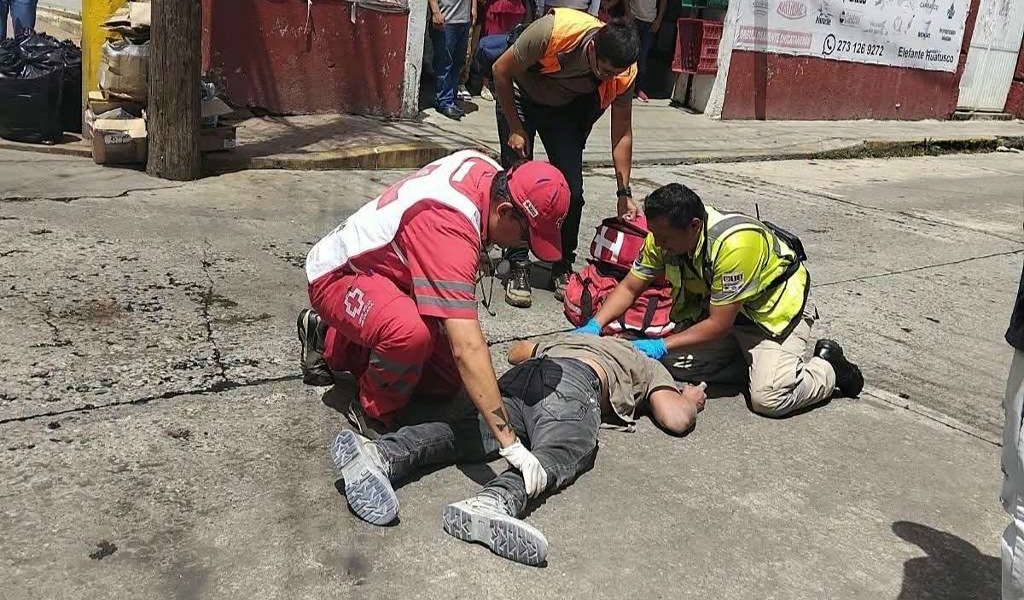 Cae albañil de un segundo piso. Cae albañil de un segundo piso.