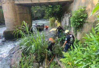 Vuelca auto y cae a afluente; muere el conductor. Vuelca auto y cae a afluente; muere el conductor.
